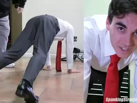 Straight College Boy Spanked Hard in a Suit and Tie